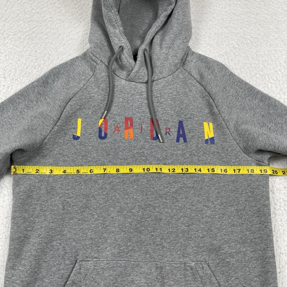 Jordan Pullover Hoodie Mens Small Gray‎ Multi-Color Graphic 23 Athletic Fleece - Picture 13 of 16